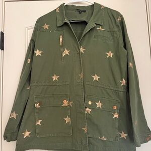 Romeo & Juliet Couture Green Utility Jacket with Gold Stars